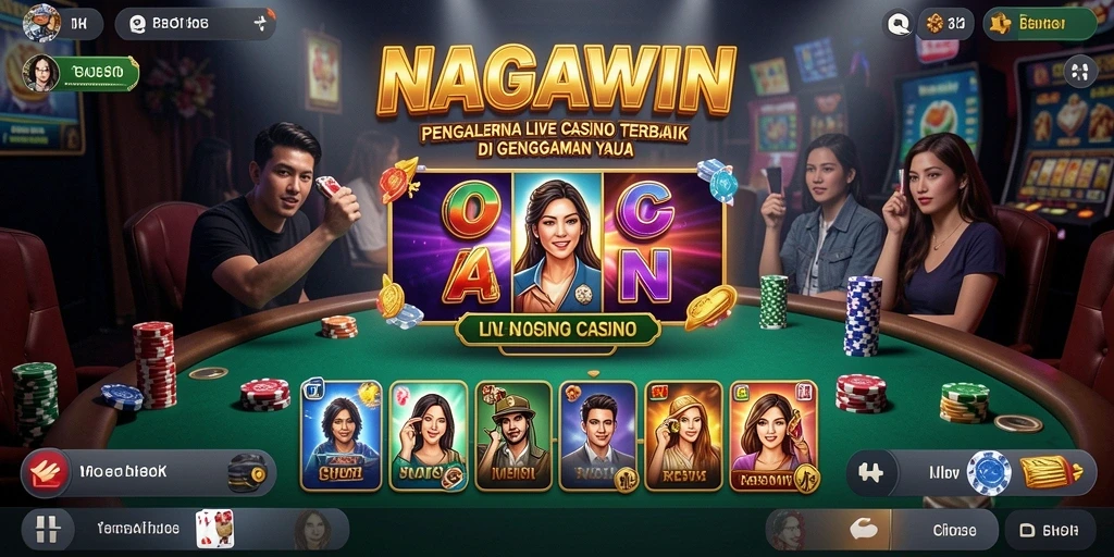 Tampilan bermain langsung di NAGAWIN dengan dealer profesional.