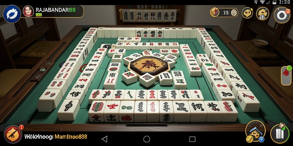 Tampilan gameplay RAJABANDAR88 yang menggugah selera para pecinta Mahjong.