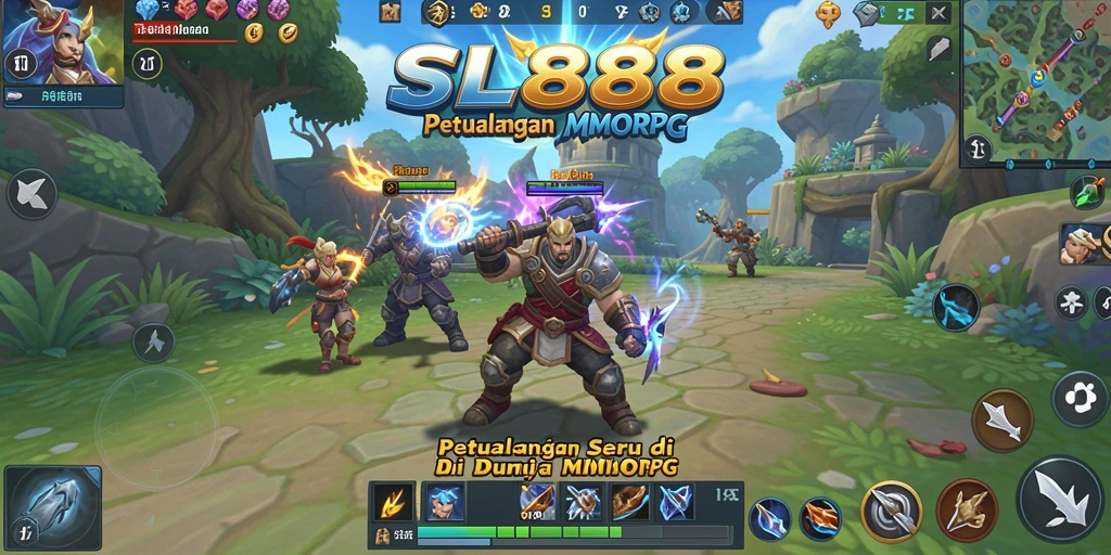 Tampilan seru gameplay SL888 dengan aksi petualangan yang mendebarkan.